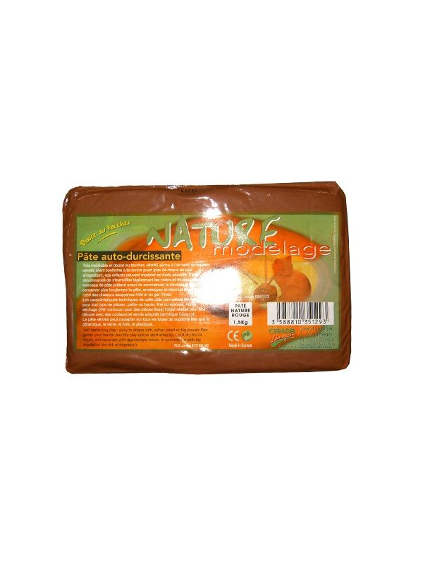 Air-drying “Nature” clay 1.5kg red