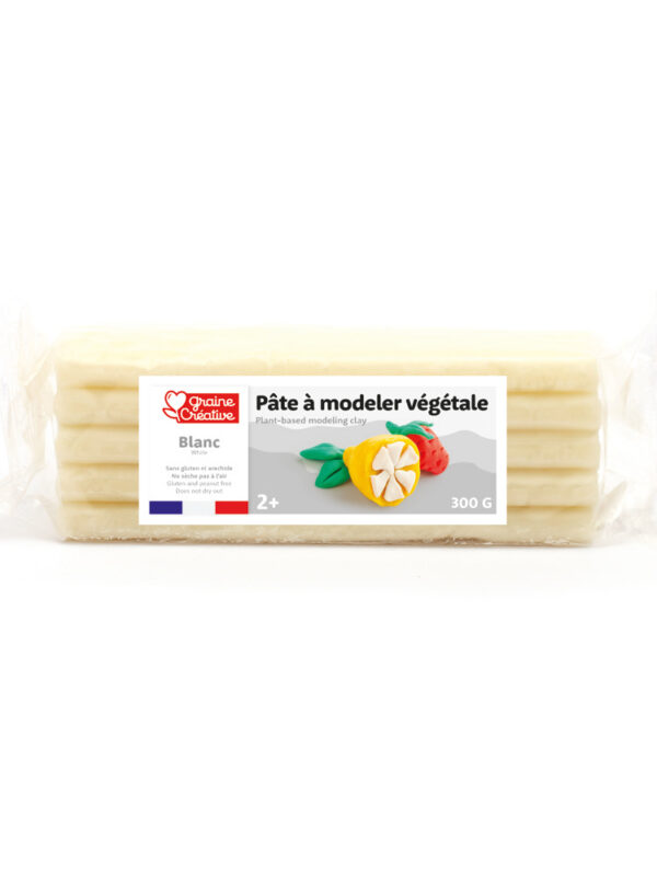 Vegetable modelling clay 300g – White