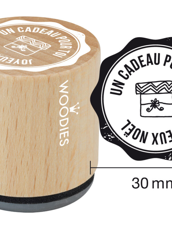 Woodies Holzstempel 30 mm – Ein Geschenk für Sie / Frohe Weihnachten