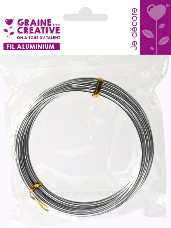 Aluminium wire silver 5 m x 2 mm