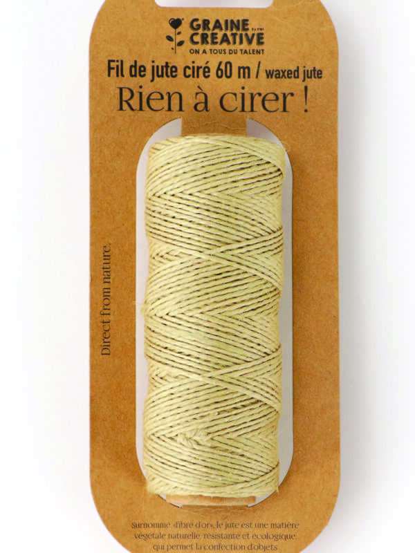Spool of waxed jute thread Ø1.5mm x 60m