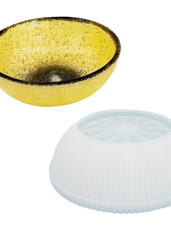 Silicone mould small striped bowl Reslin