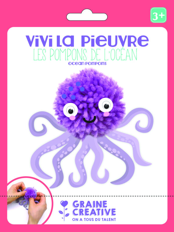DIY pompon-set – Octopus