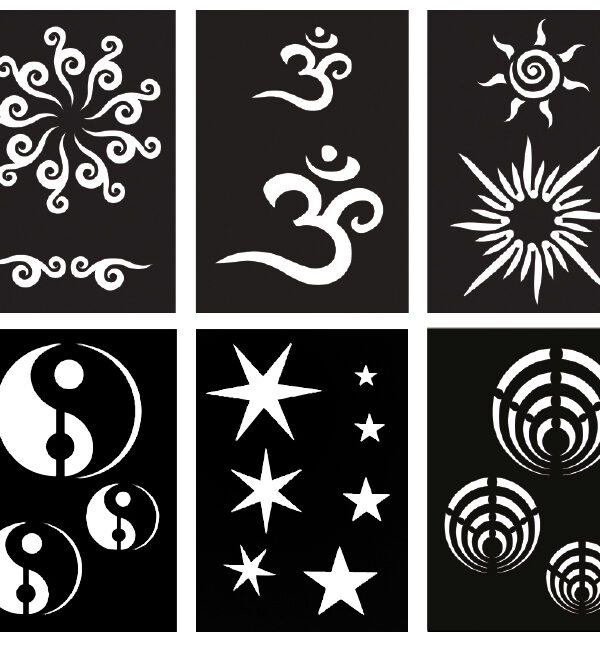Self-adhesive stencil mini 70mm x 100mm – Spirit (6 pcs)