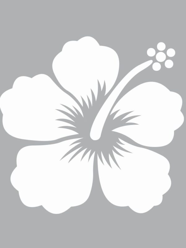 Mini-Schablone 8 cm x 8 cm – Hibiskus