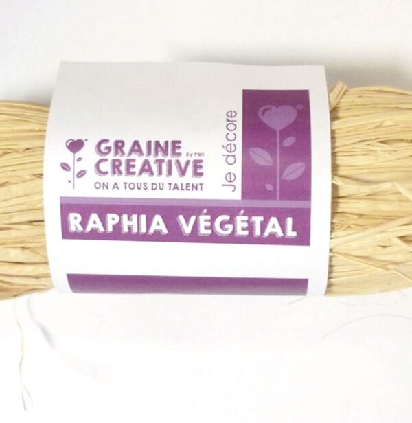 Raffia 50g natural white