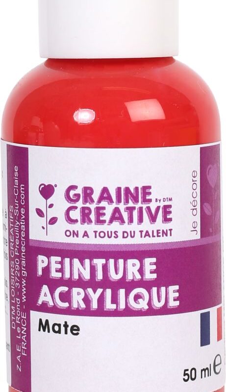 Acrylfarbe 50 ml Karminrot