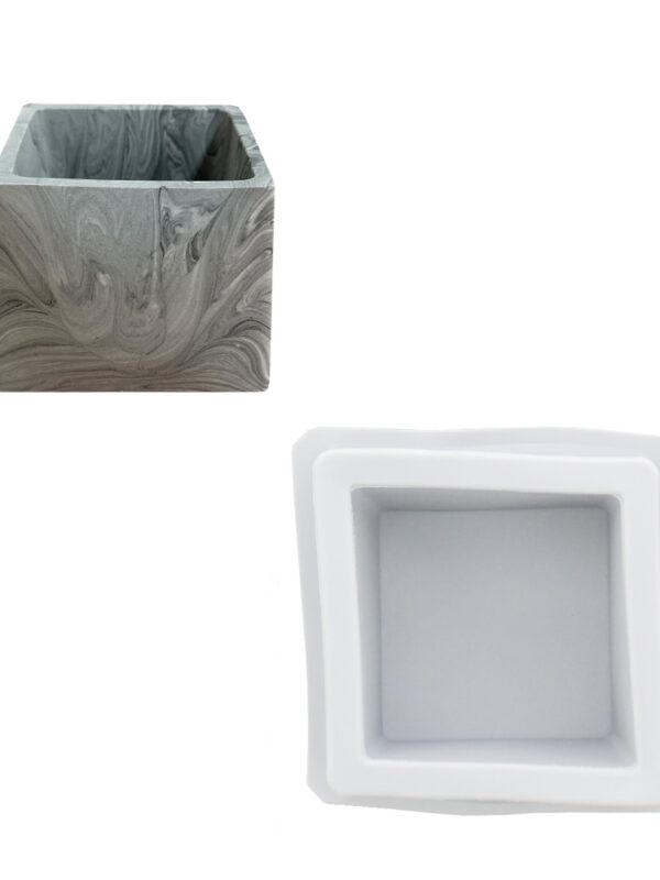 Moule en silicone pour pot de fleurs carré