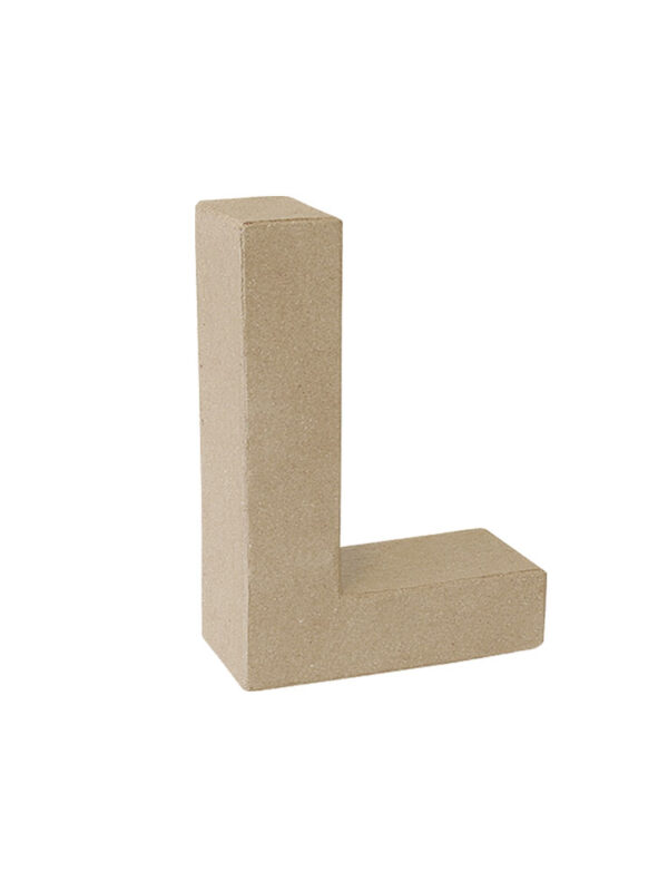 Lettre en papier mâché 17,5 cm x 17 cm x 5,5 cm – L