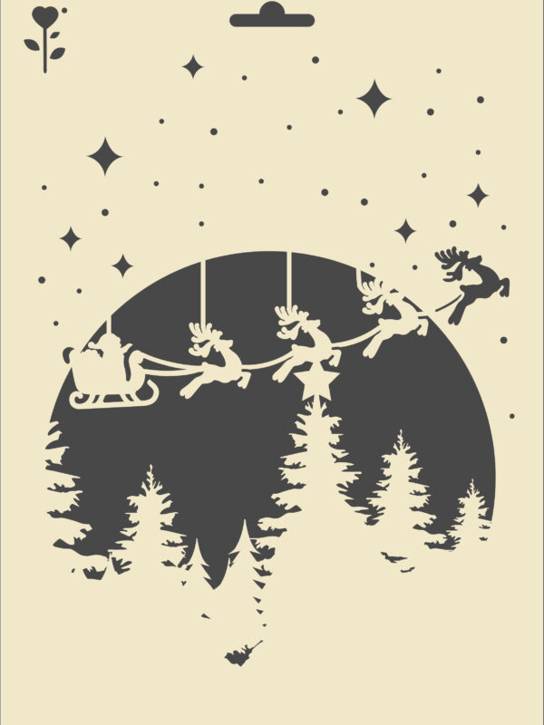 Stencil 210mm x 297mm – Moonlight Christmas