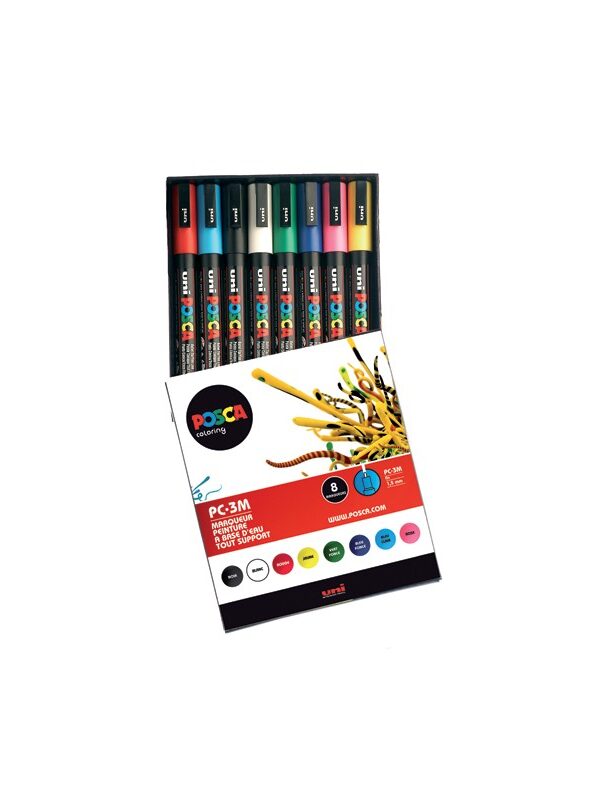 Box of paint markers fine conical tip primary (8 pcs)