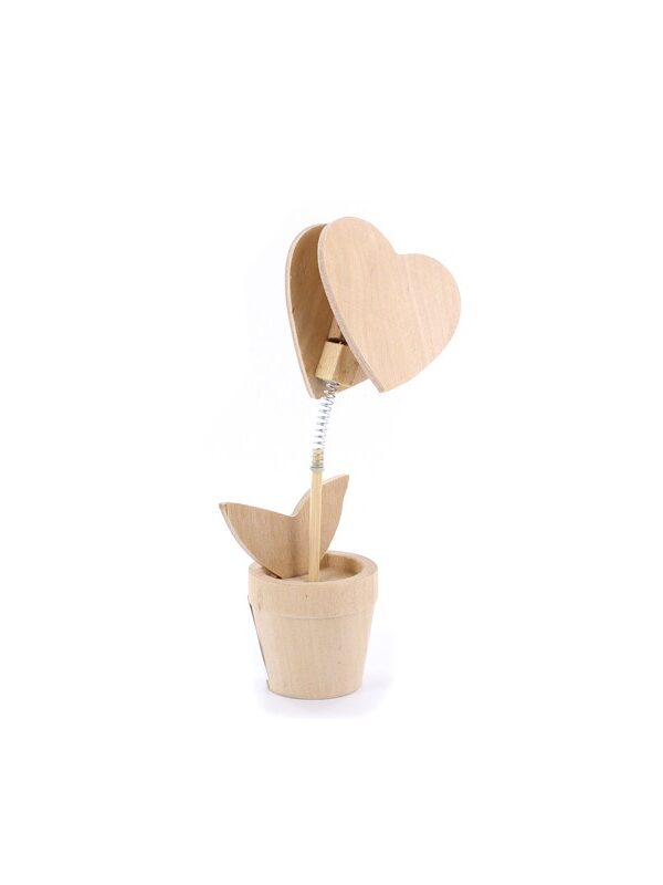 Porte-photo avec clip en forme de cœur 12 cm (1 pièce)