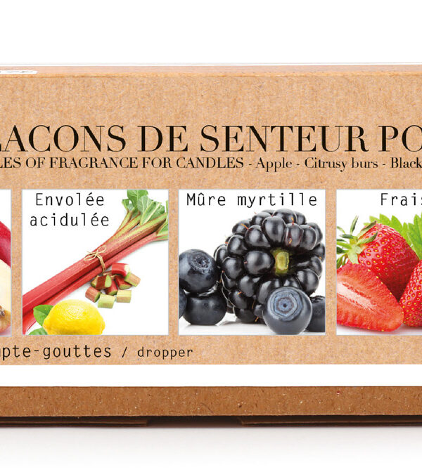Pack of 5 x 27 ml bottles of candle scents + drop counter