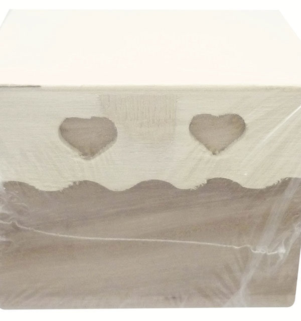 Square box lid heart 70 x 70 x 50