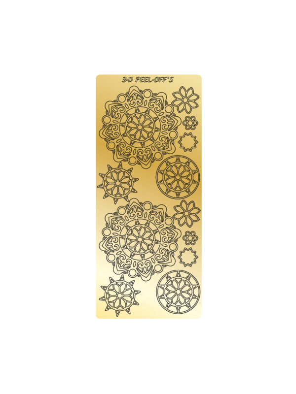 Afneembare stickers 105 mm x 232 mm – Gouden mandala