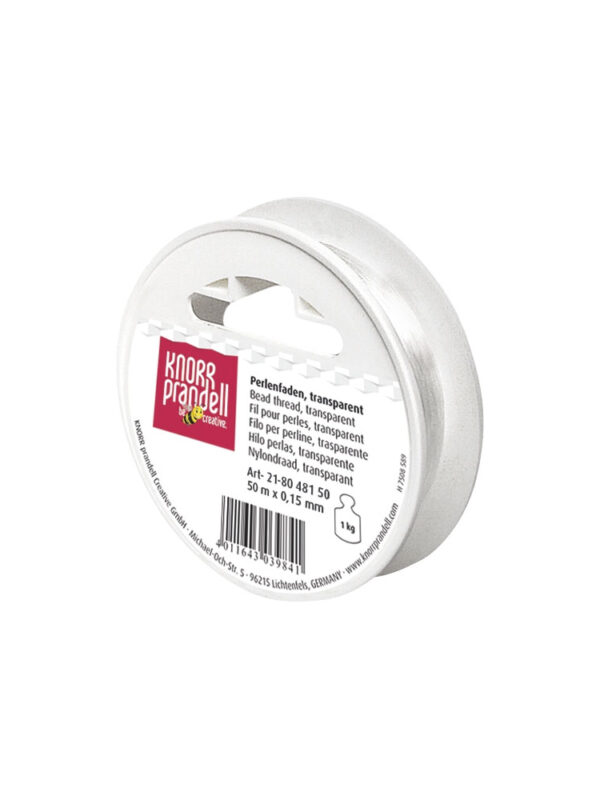Perlon draad Ø 0,15 mm x 50 m Transparant