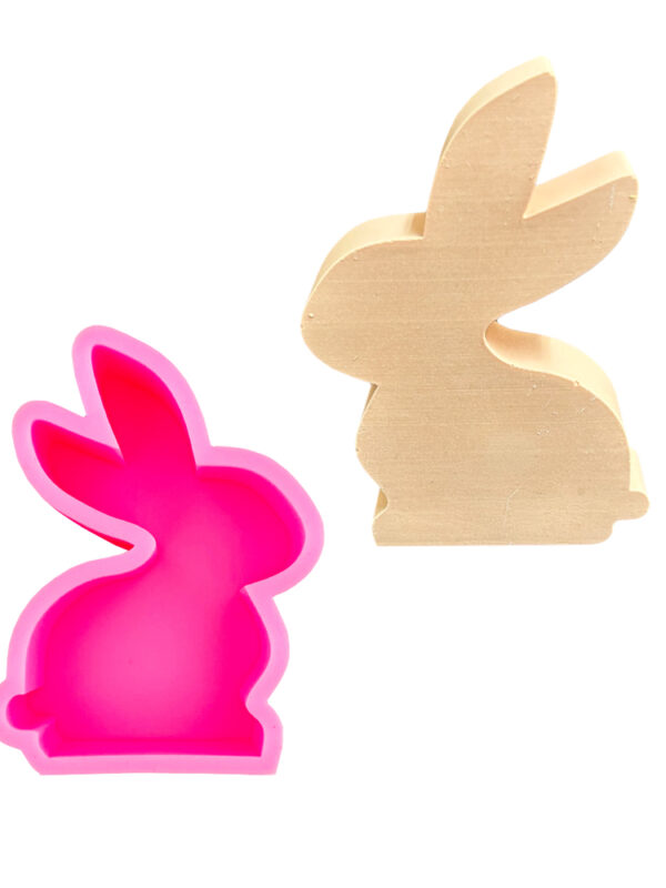 Silicone mould hare side view