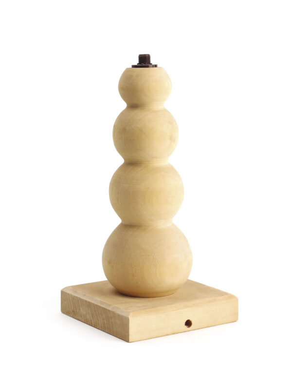Lampenfuß quadratisch + 4 Kugeln