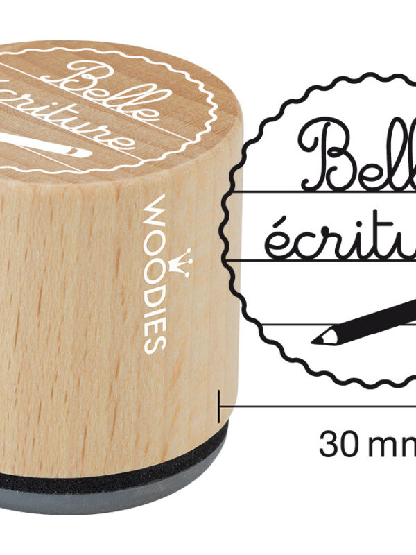 Woodies wooden stamp 30mm – Nice handwriting