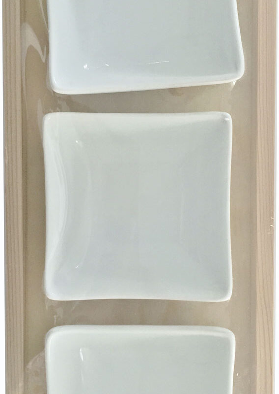 Aperitif tray 3 bowls 295 x 115 x 40 mm