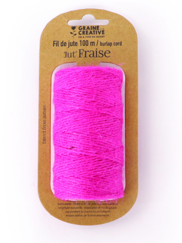 Jute cord Ø2mm x 100m – Pink