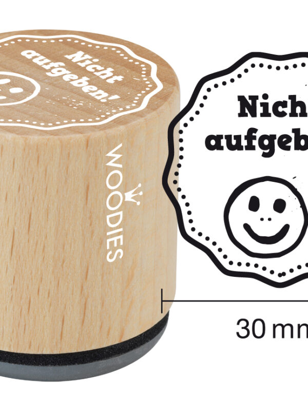 Houten stempel Woodies 30mm - Nicht aufgeben!