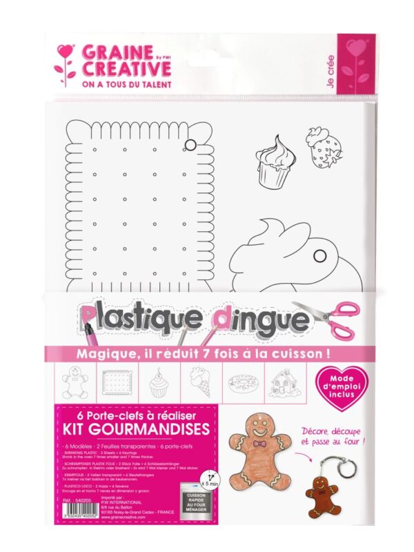 Shrink plastic kit – Treat key rings (6 pcs)