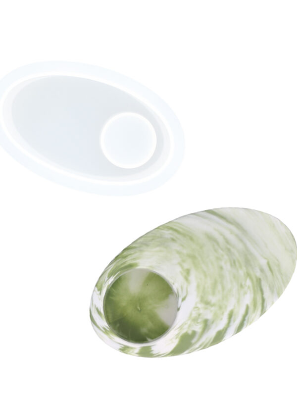 Moule en silicone ovale pour bougeoir