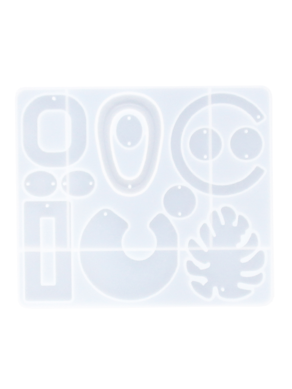 Oorbellen uit siliconenmallen: Reslin abstract