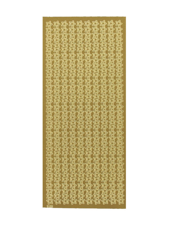 Feuille d'autocollants dorés – Bordure étoilée