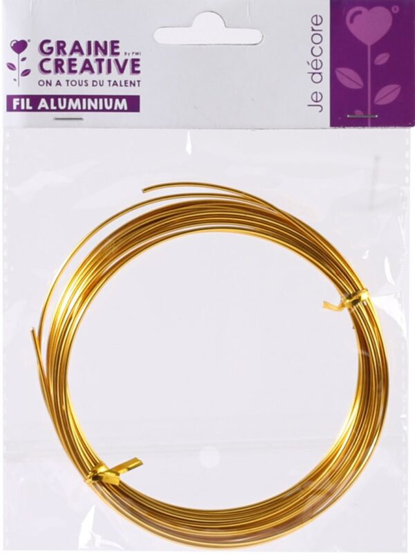 5 m aluminium wire Ø 1.5 gold