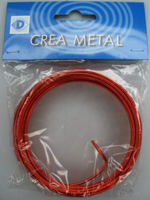 Aluminiumdraad 2 mm x 5 m oranje