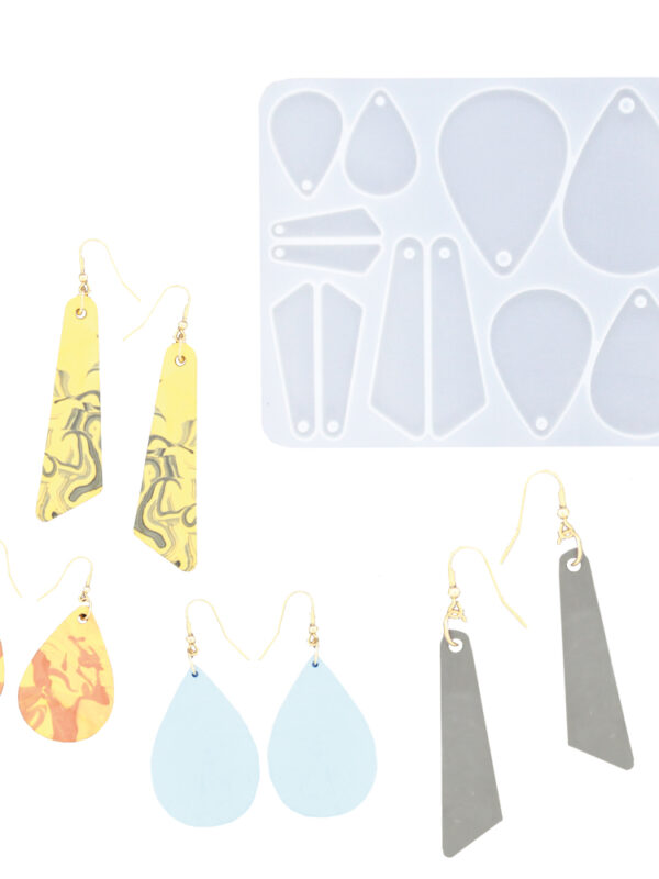 Silicone mould earrings teardrop