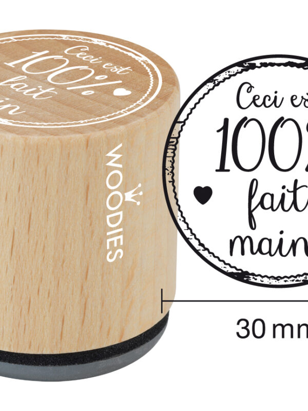 Woodies wooden stamp 30mm – This is 100% handmade