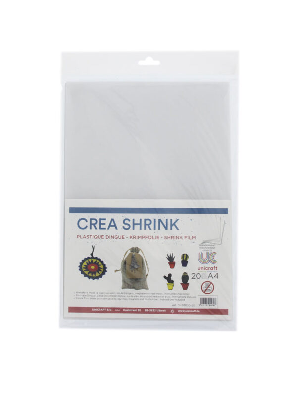 Crea Shrink A4 transparent – sanded (20 sheets)