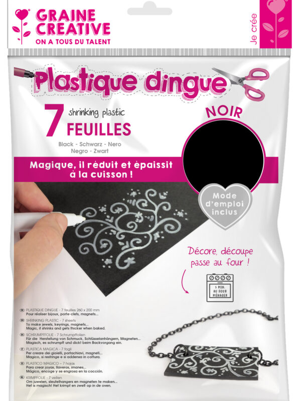Shrink plastic 262 mm x 202 mm – Black (7 pcs)