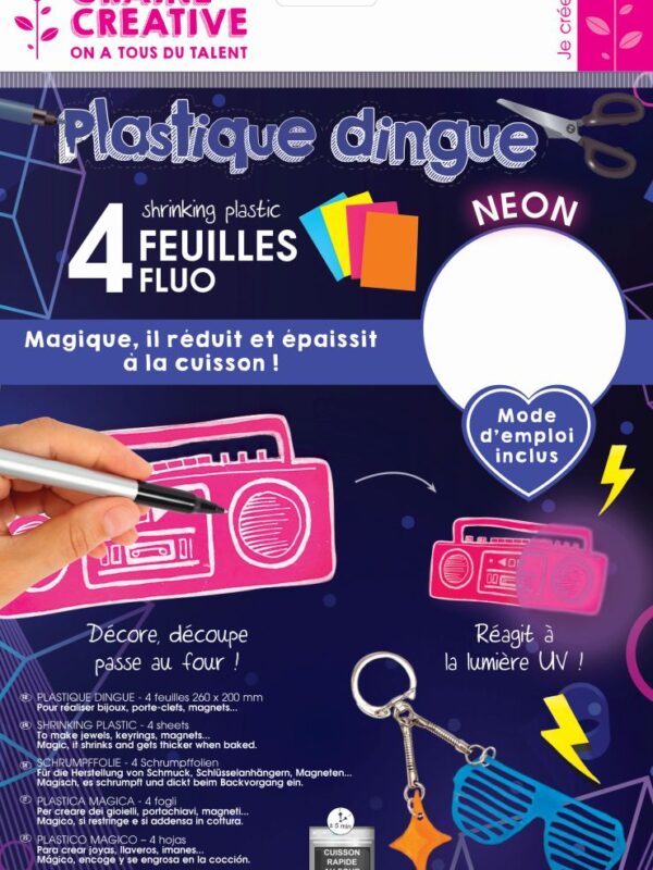 Shrink plastic 262 mm x 202 mm – Neon (4 pcs)