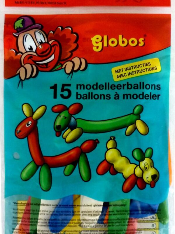 Zak met 15 modelleerballonnen