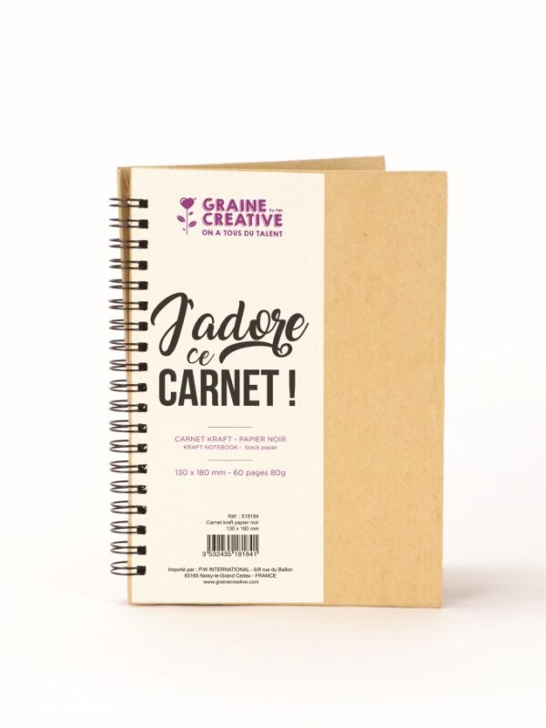 Kraft notebook 130 mm x 180 mm – Black paper