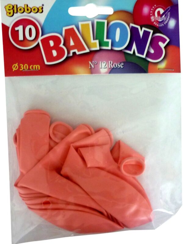 Zak met 10 ballonnen N 12 roze