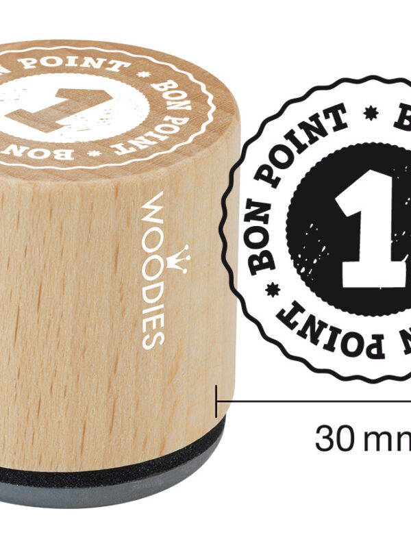 Woodies wooden stamp 30mm – One good point