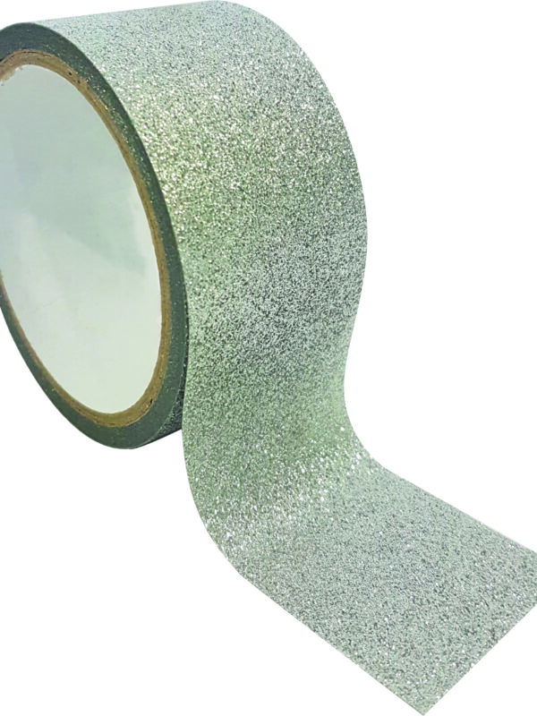 Queen tape 48 mm x 6 m – Glitter silver