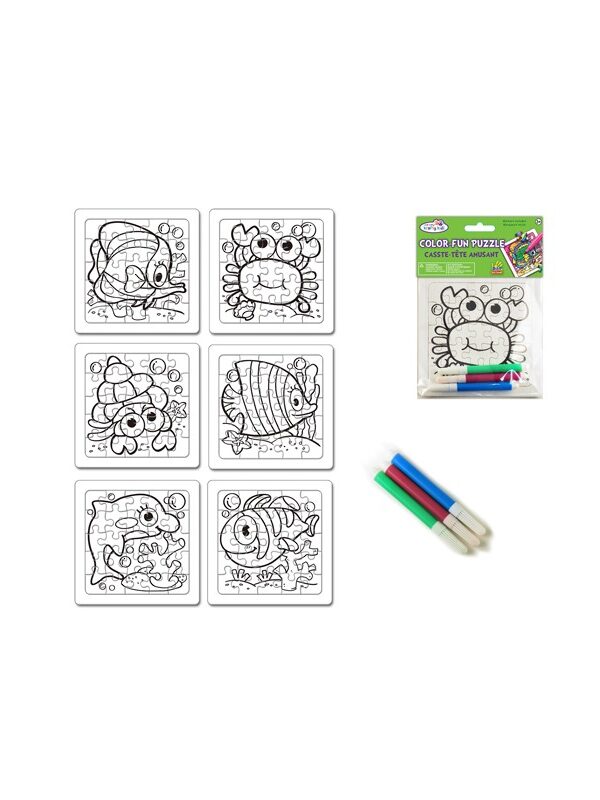Puzzle à colorier - Mer (pack assorti)