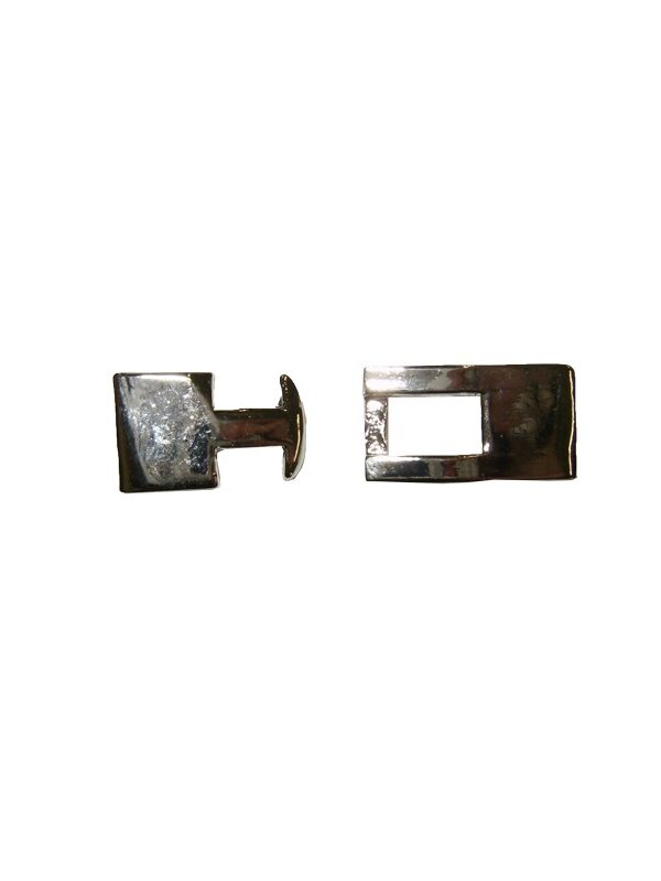 Haaksluiting voor plat koord 10 mm zilver x 10 stuks