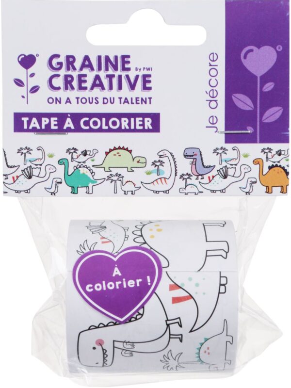 Colouring tape dinosaurs 46 x 5 m