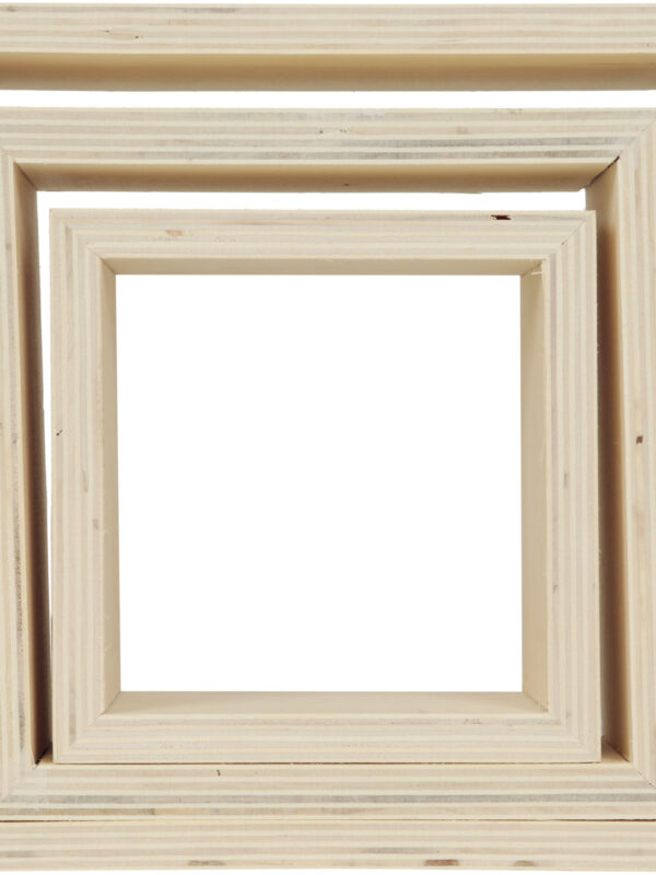 Set of 3 square shelves 220 x 80 x 220