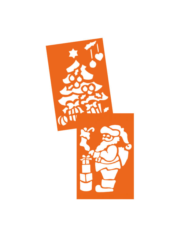 Stencil set – Christmas tree and Santa Claus