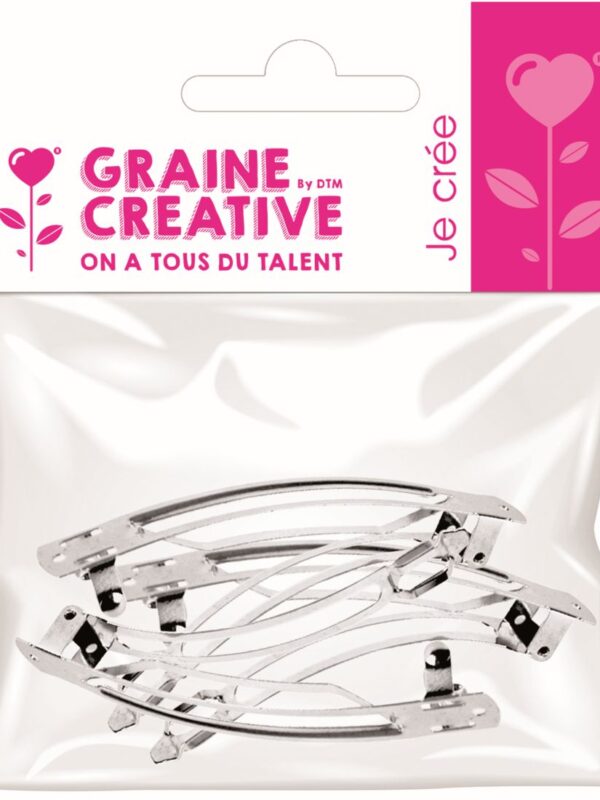 Bag of 3 hair clips 8cm