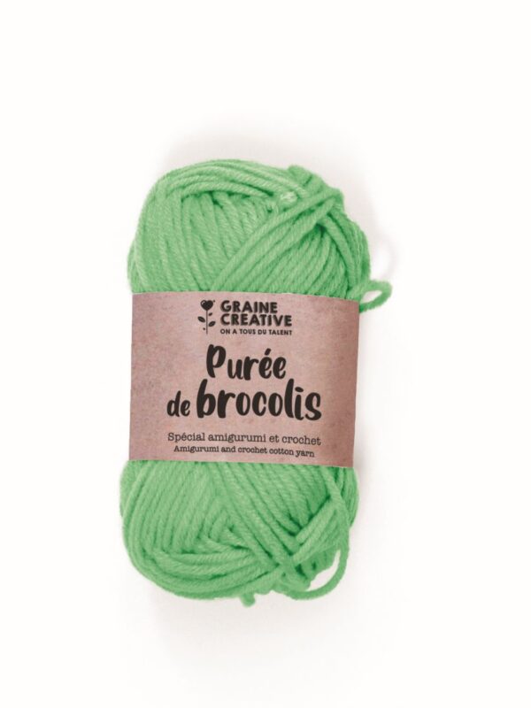Bright green amigurumi cotton yarn 27 g – approx. 55 m