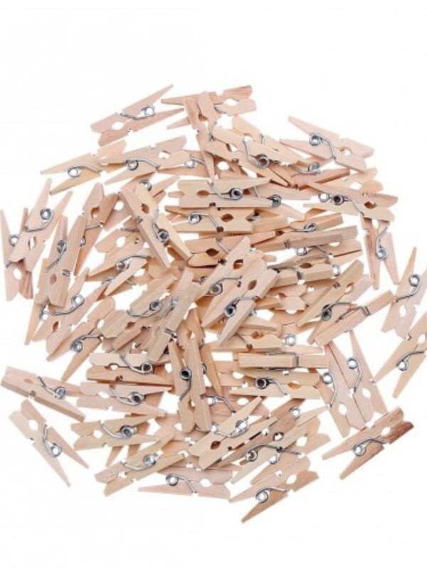 Mini clothespins 4.5cm (50 pcs)